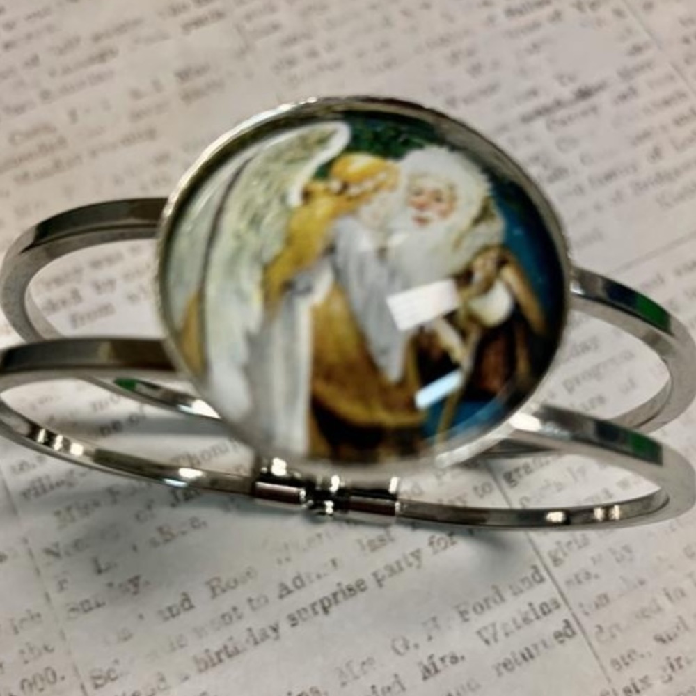 Victorian Santa with Angel bracelet